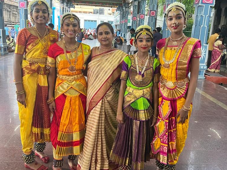 Performances in temples by the students of Shreebala Nrithyalaya